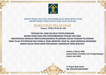 Maklumat Pelayanan Badan Litbang Hukum dan HAMMaklumat Pelayanan Badan Litbang Hukum dan HAM