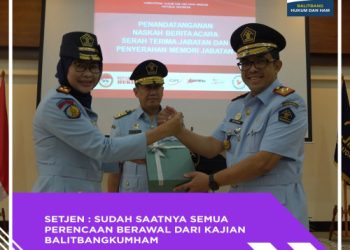 Sekjen : Sudah saatnya kedepan semua perencanaan berawal dari kajian Balitbangkumham