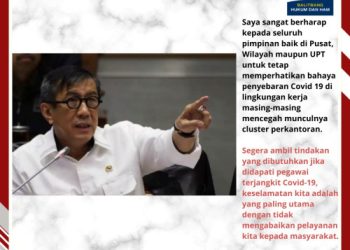 Kemenkumham antisipasi cluster baru penyebaran covid19
