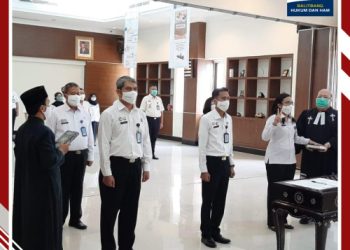 Pelantikan dan Pengambilan Sumpah Jabatan Pejabat Administrator Baru Di Lingkungan Balitbangkumham