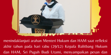 Balitbang Hukum dan HAM RI Menyelenggarakan Apel akhir Tahun 2021