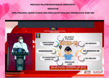 Apel Kesiapan Pegawai Akhir Tahun 2021 Sekaligus Upacara Peringatan Hari Ibu