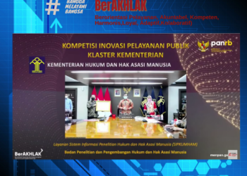KEMENKUMHAM TERIMA PENGHARGAAN TOP INOVASI PELAYANAN PUBLIK TERPUJI 2021