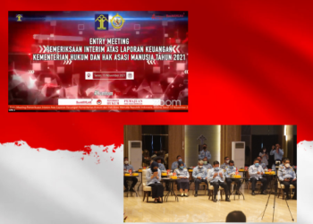 Entry Meeting Pemeriksaan Interim atas Laporan Keuangan Kementerian Hukum dan HAM Tahun 2021