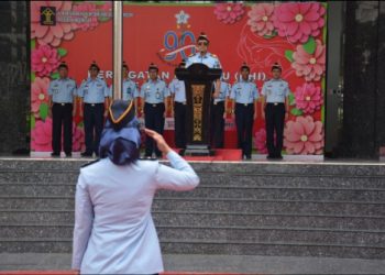 BALITBANGKUMHAM BERTUGAS APEL PAGI KANTOR PUSAT KEMENKUMHAM