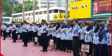Balitbangkumham Bertugas Apel Pagi