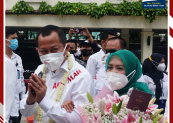 Apel Pagi dan Pelepasan Sekretaris Jenderal Kemenkumham