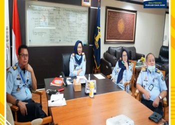 Balitbangkumham Mengadakan Apel bersama serta Halal Bihalal Daring dengan Tema Revoluasi Mental