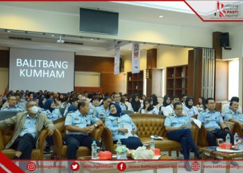 BALITBANGKUMHAM IKUTI KULIAH UMUM LEWAT TELECONFERENCE
