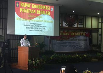 RAPAT KOORDINASI PENATAAN REGULASI SEBAGAI KOMITMEN BERSAMA DALAM RANGKA MENDUKUNG KEMUDAHAN BERUSAHA.