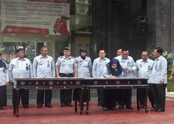 Serah Terima Calon Pegawai di Kementerian Hukum dan HAM Tahun 2018