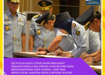 Sri Puguh Budi Utami baru saja dilantik sebagai Kepala Balitbangkumham menggantikan Asep Kurnia