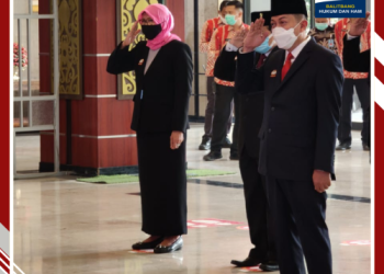 Seluruh Pegawai Balitbangkumham Mengikuti Upacara Peringatan Hari Kesaktian Pancasila 2020
