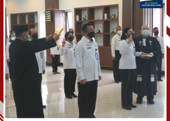 Kepala Balitbangkumham Melantik 11 Pejabat Administrasi Baru di Lingkungan Balitbangkumham