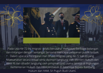 Kepala Balitbang Hukum dan HAM mengikuti Kegiatan Upacara dan Syukuran Hari Bhakti Imigrasi yang Ke-72