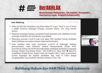 Evaluasi Pelayanan Kunjungan Berbasis Online di Lembaga Pemasyarakatan, Rumah Tahanan Negara, dan Lembaga Pembinaan Khusus Anak