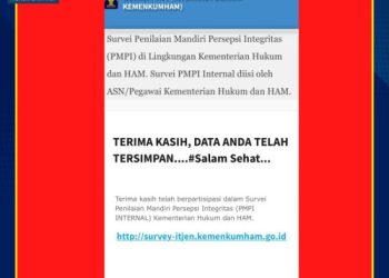 Badan Penelitian dan Pengembangan Hukum dan HAM Melakukan Pengisian Survei PPMI oleh Inspektorat Jenderal