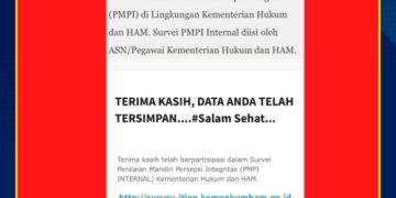 Badan Penelitian dan Pengembangan Hukum dan HAM Melakukan Pengisian Survei PPMI oleh Inspektorat Jenderal