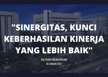 Seluruh Pimti dan Pegawai Balitbang Hukum dan HAM Mengikuti Apel Pagi Pegawai Kementerian Hukum dan HAM Tahun 2022 di Lingkungan Balitbang Hukum dan HAM
