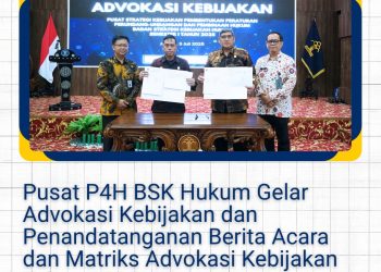 Pusat P4H BSK Hukum Gelar Advokasi Kebijakan dan Penandatanganan Berita Acara dan Matriks Advokasi Kebijakan Tahun 2025